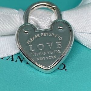 Tiffany & Co. RTT Love Heart Lock Charm Sterling Silver 925 with box